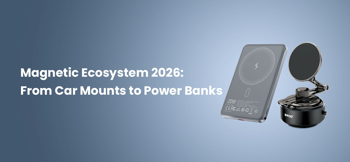 magnetic power bank and car mount