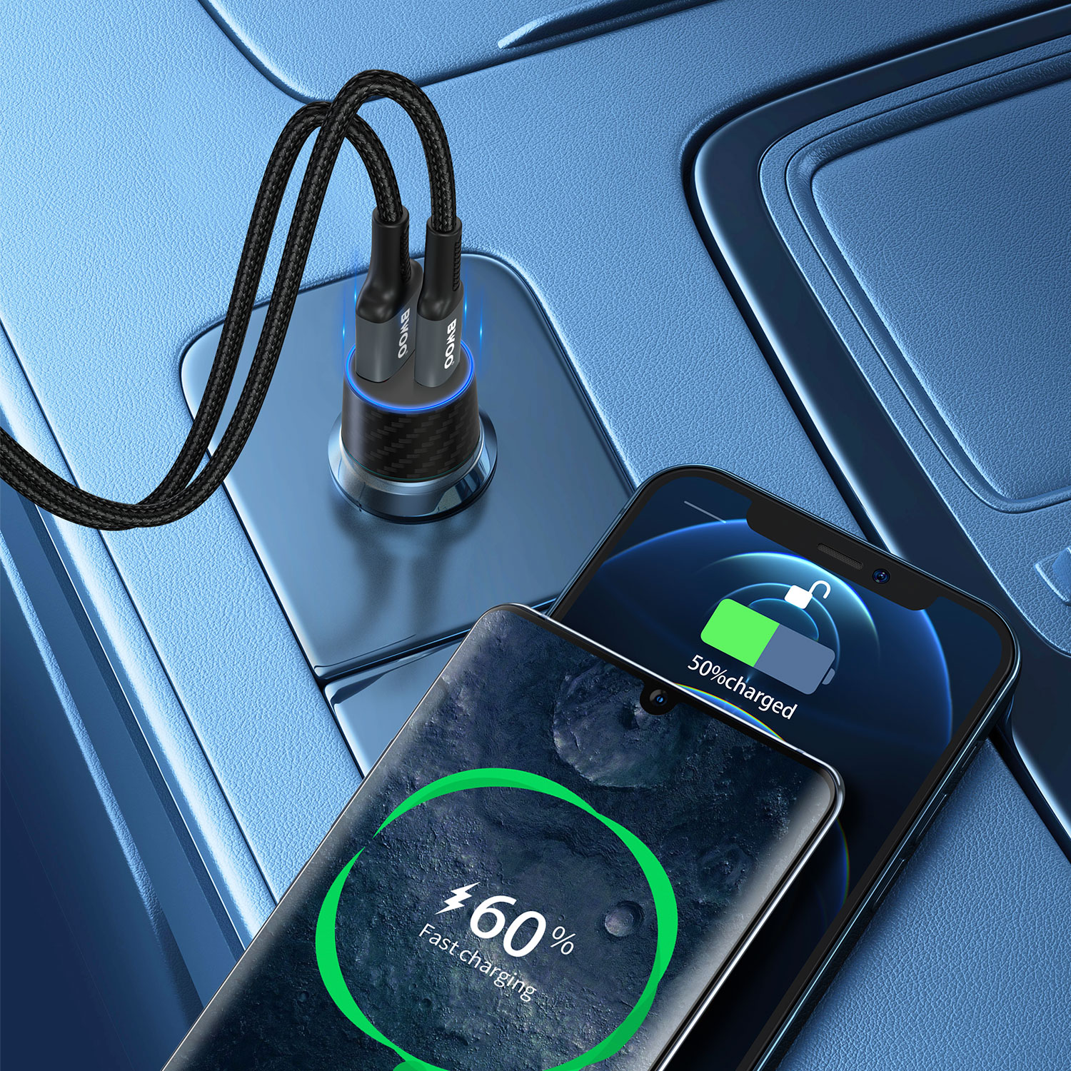 38W wireless car charger