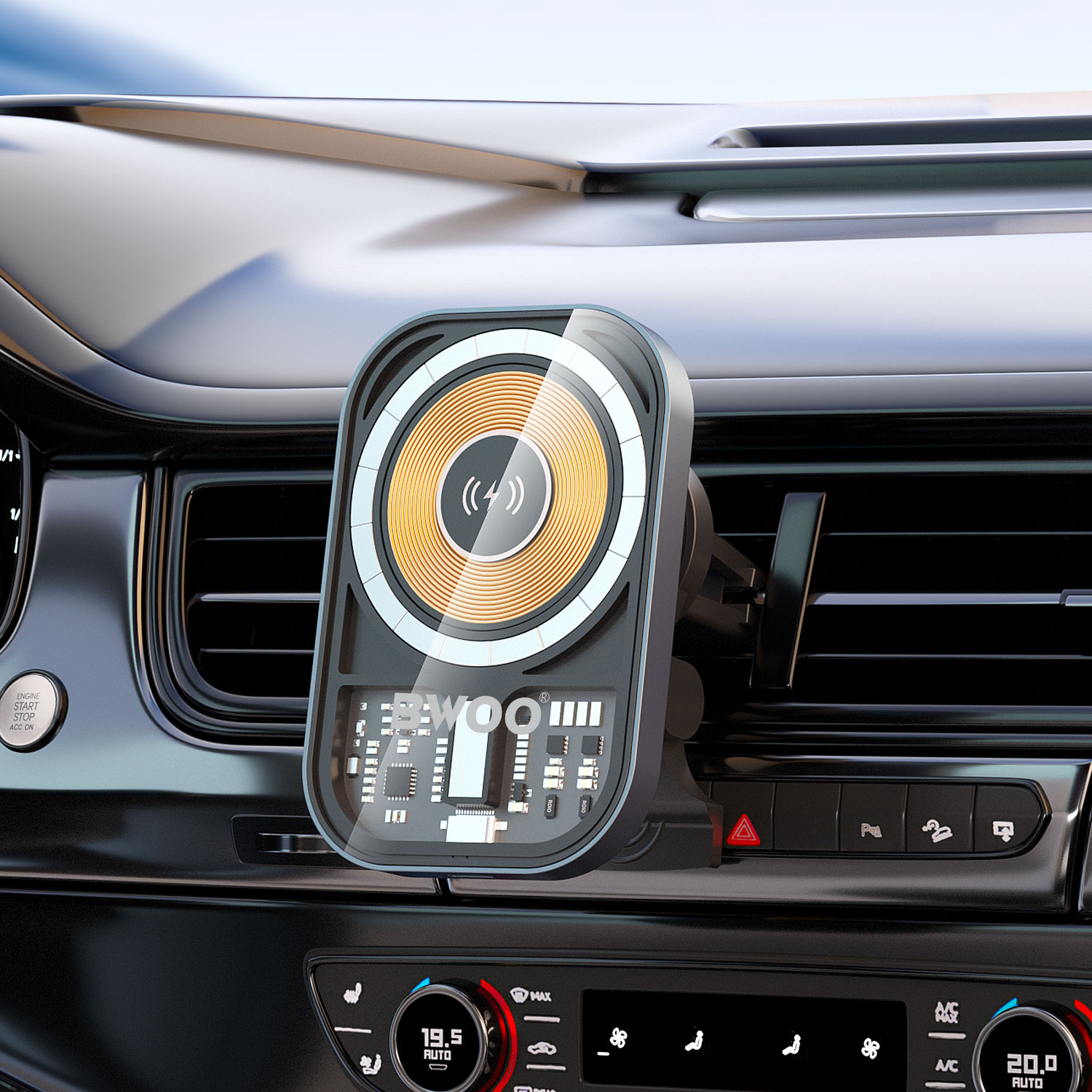 transparent magnetic  car charger