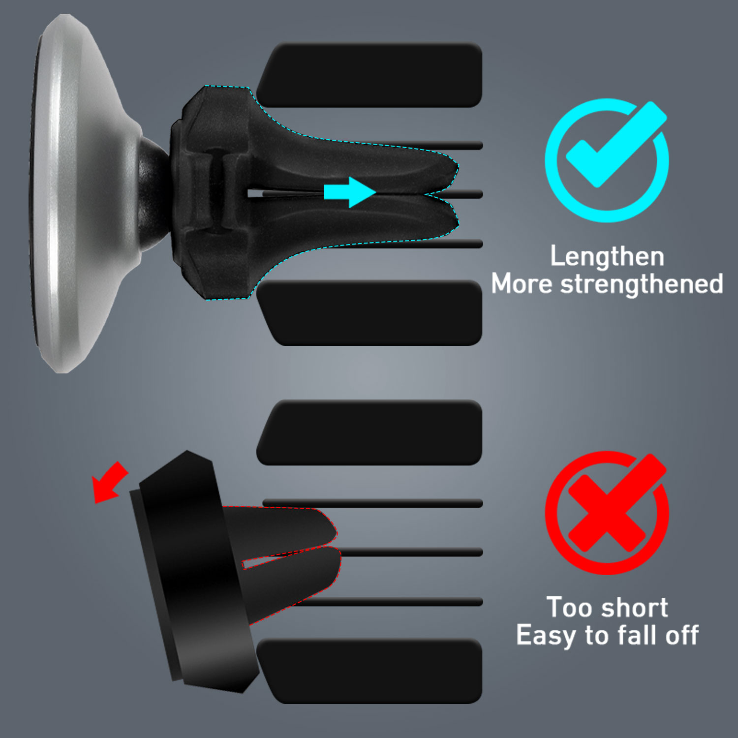 magnetic car vent phone holder