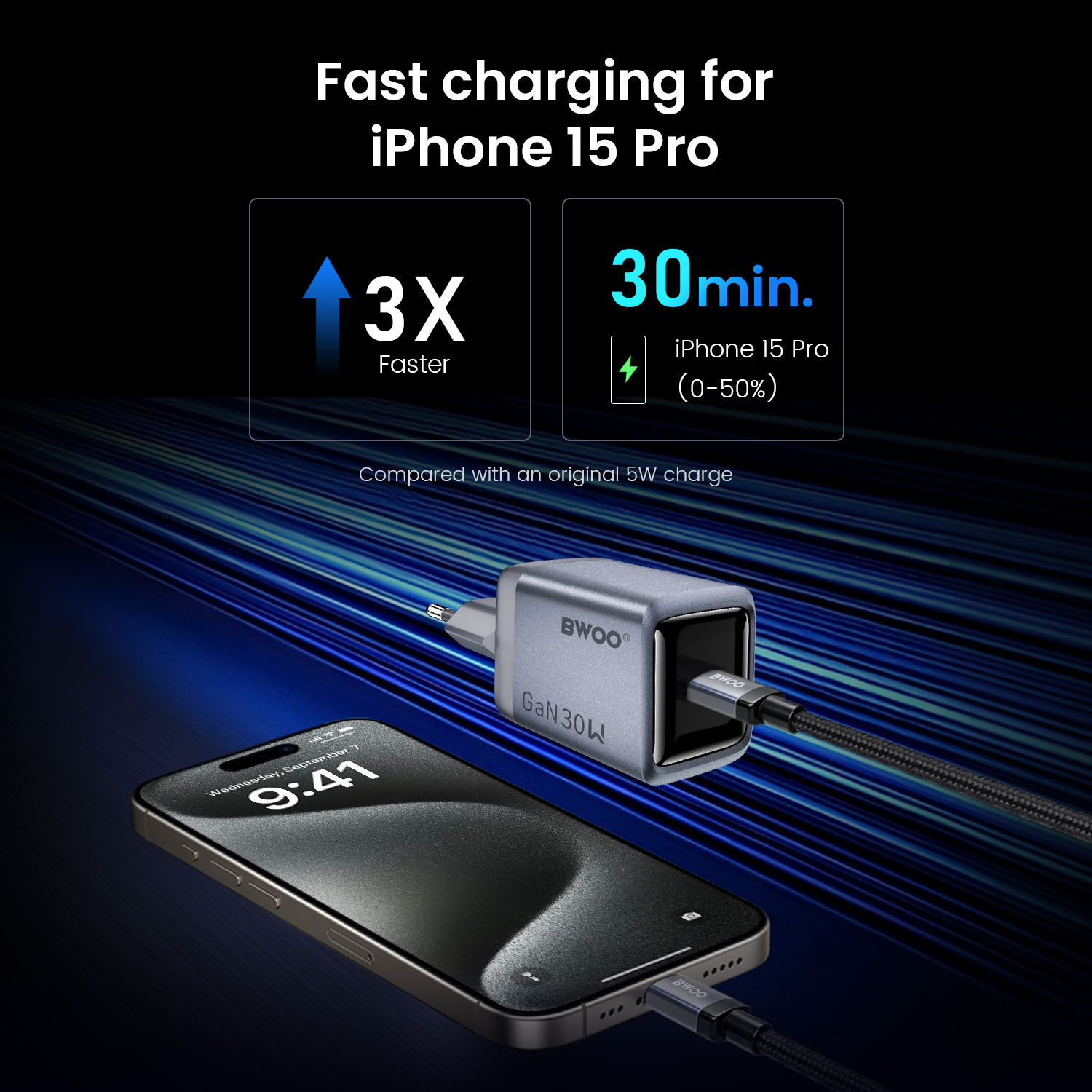BO-CDA236 Fast Charging iPhone 15 Pro