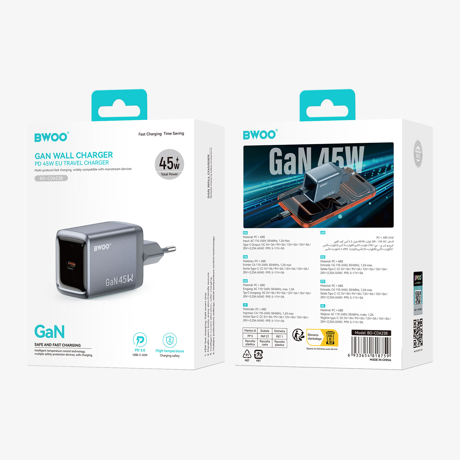 BO-CDA238 GaNex Charger Package