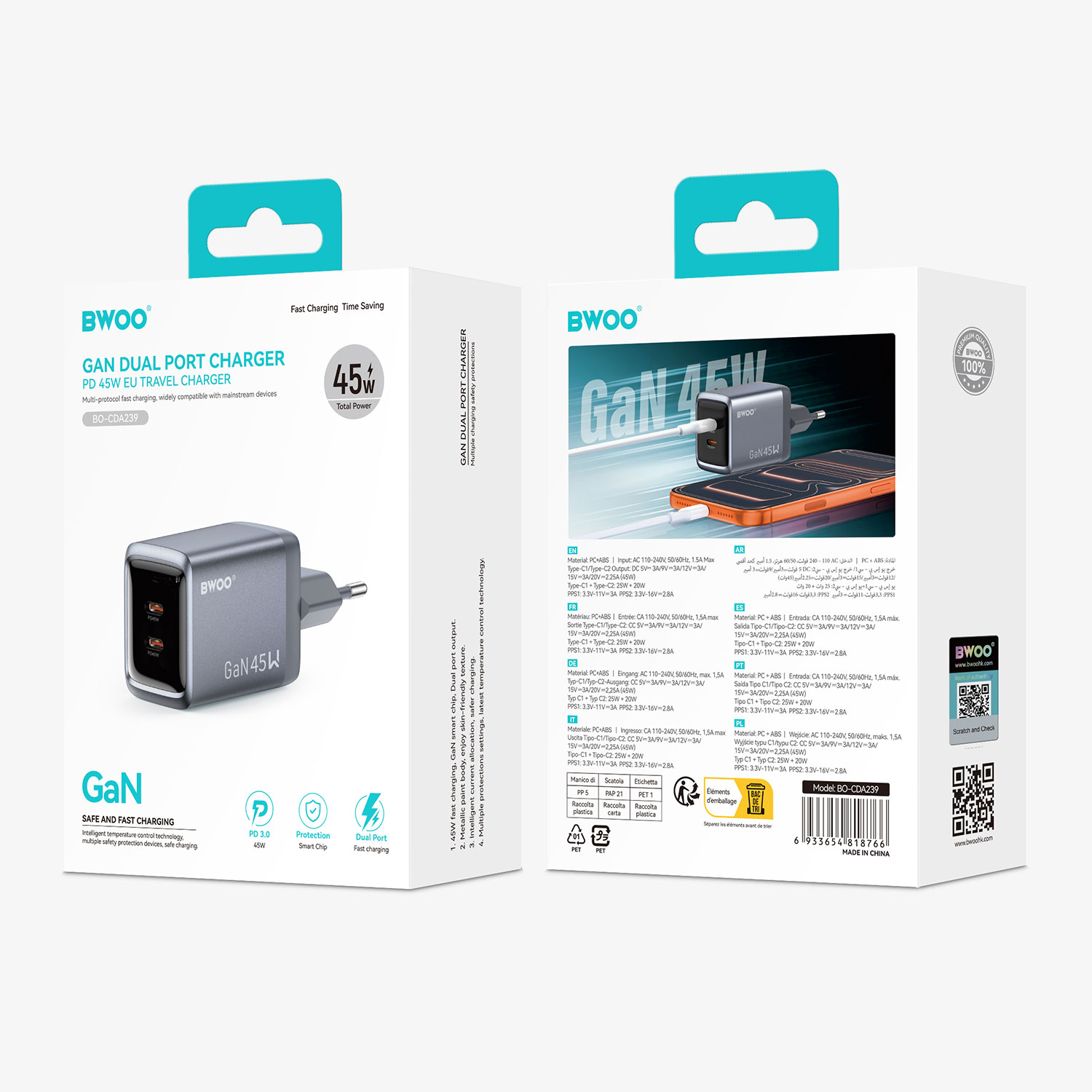 BO-CDA239 45W GaN Charger