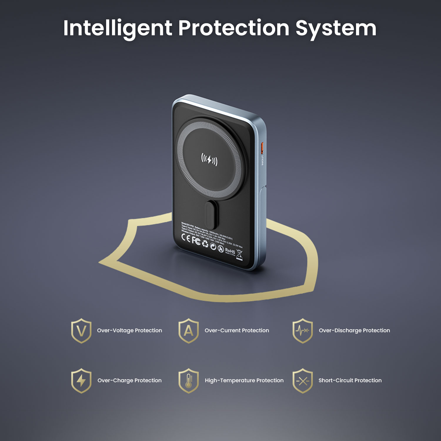 Magnetic Power Bank with Multiple Smart Protections