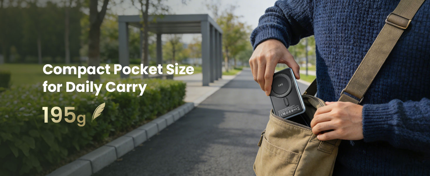 Magnetic Portable Charger with Pocket Size