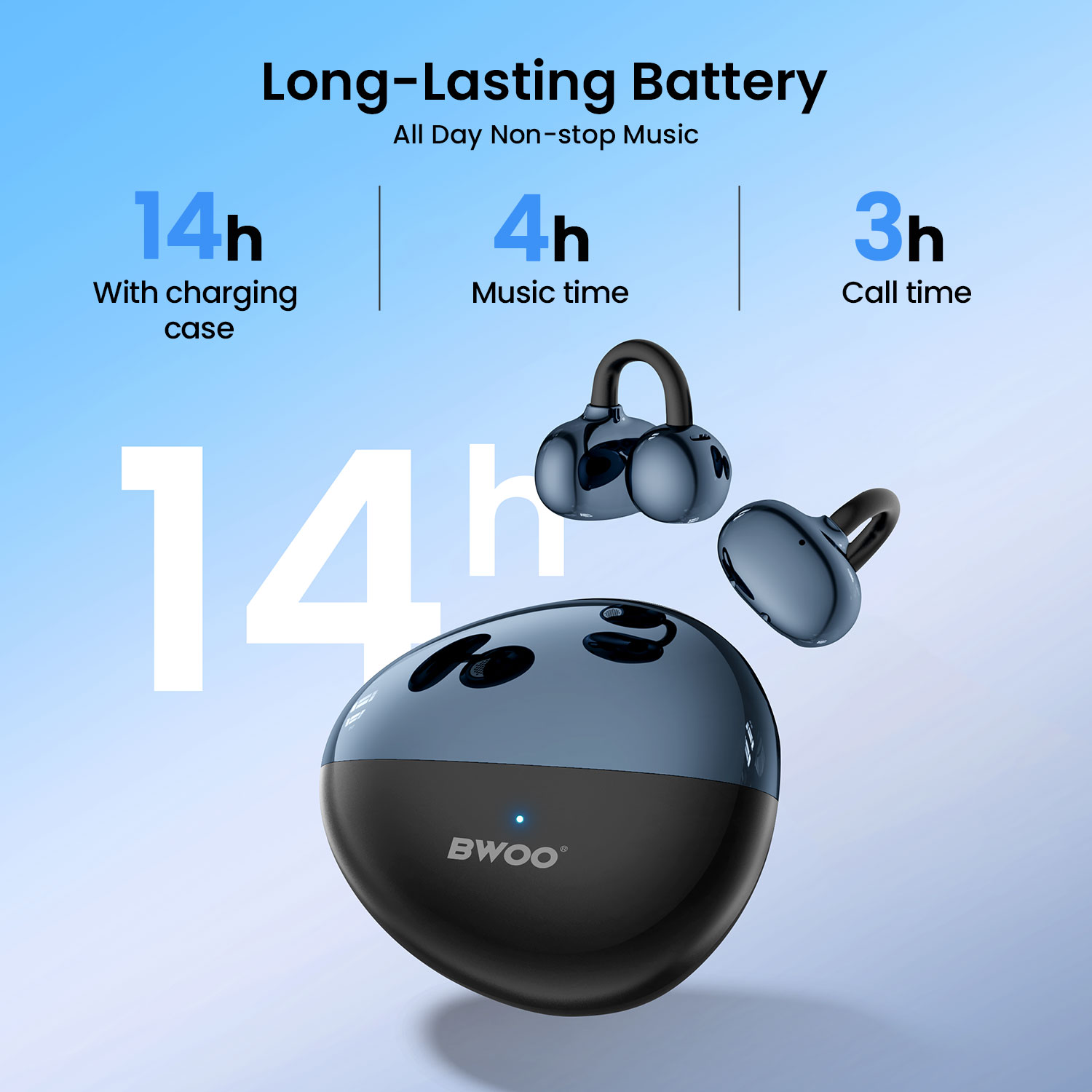 Open Ear Earphones with Long Lasting Battery