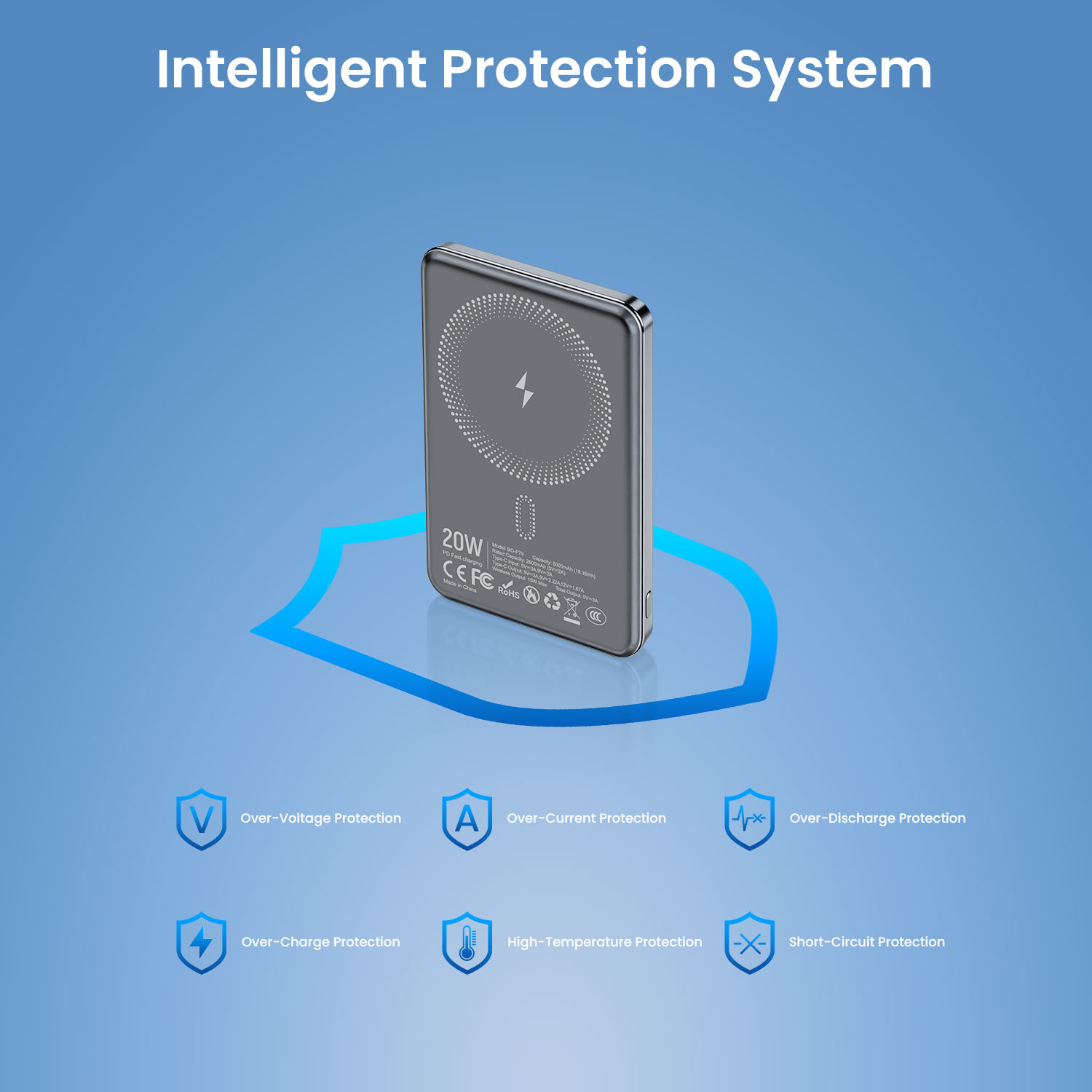 Magnetic Power Bank with Protections