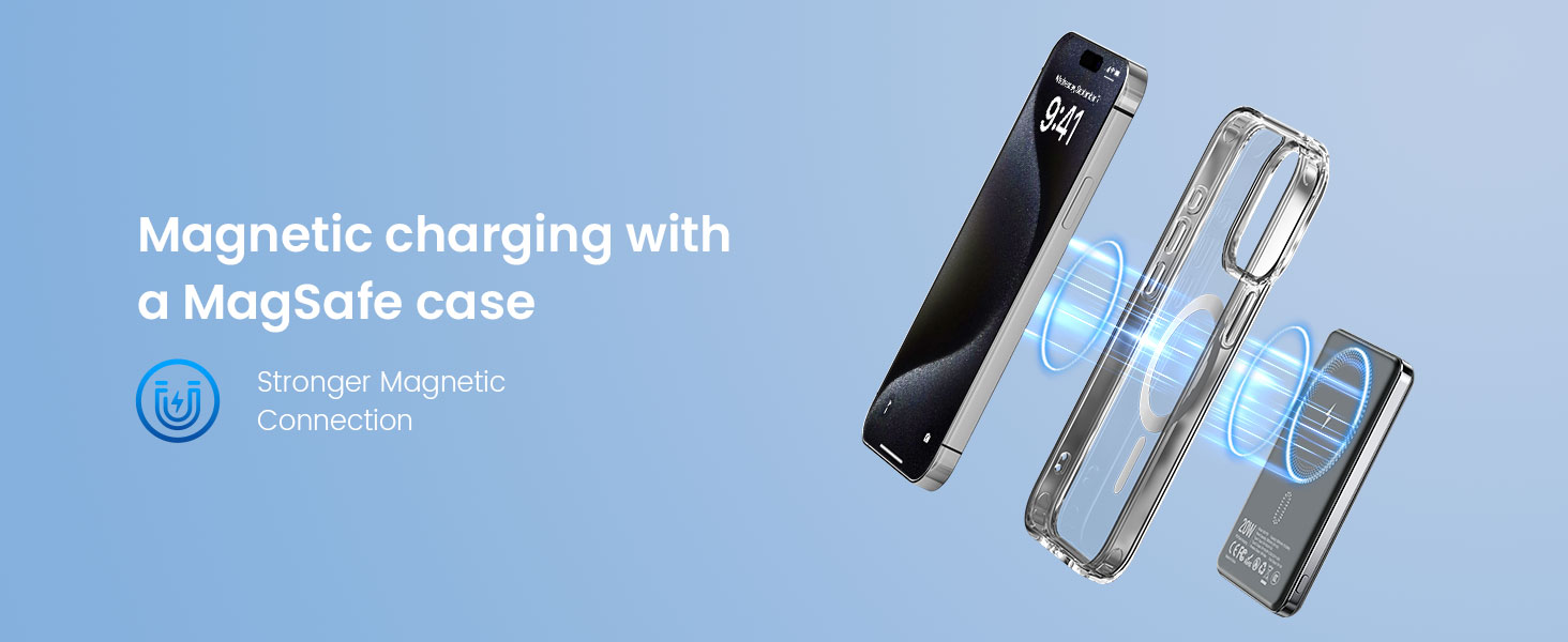 Wireless Power Bank with Strong Magnetic Attrachment