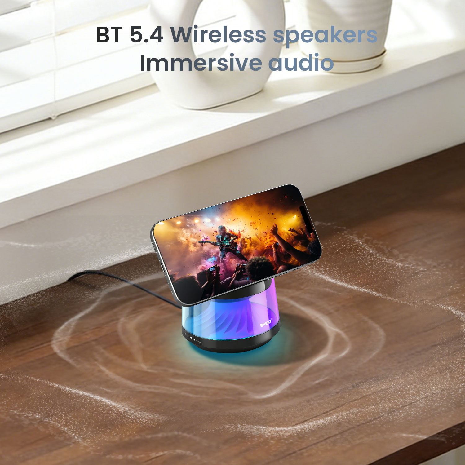 Wireless Charging Station Built-In Wireless Speaker