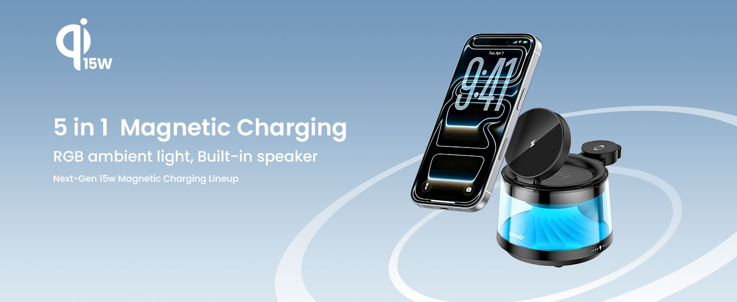 BO-WL25 5 in 1 Magnetic Charging Station