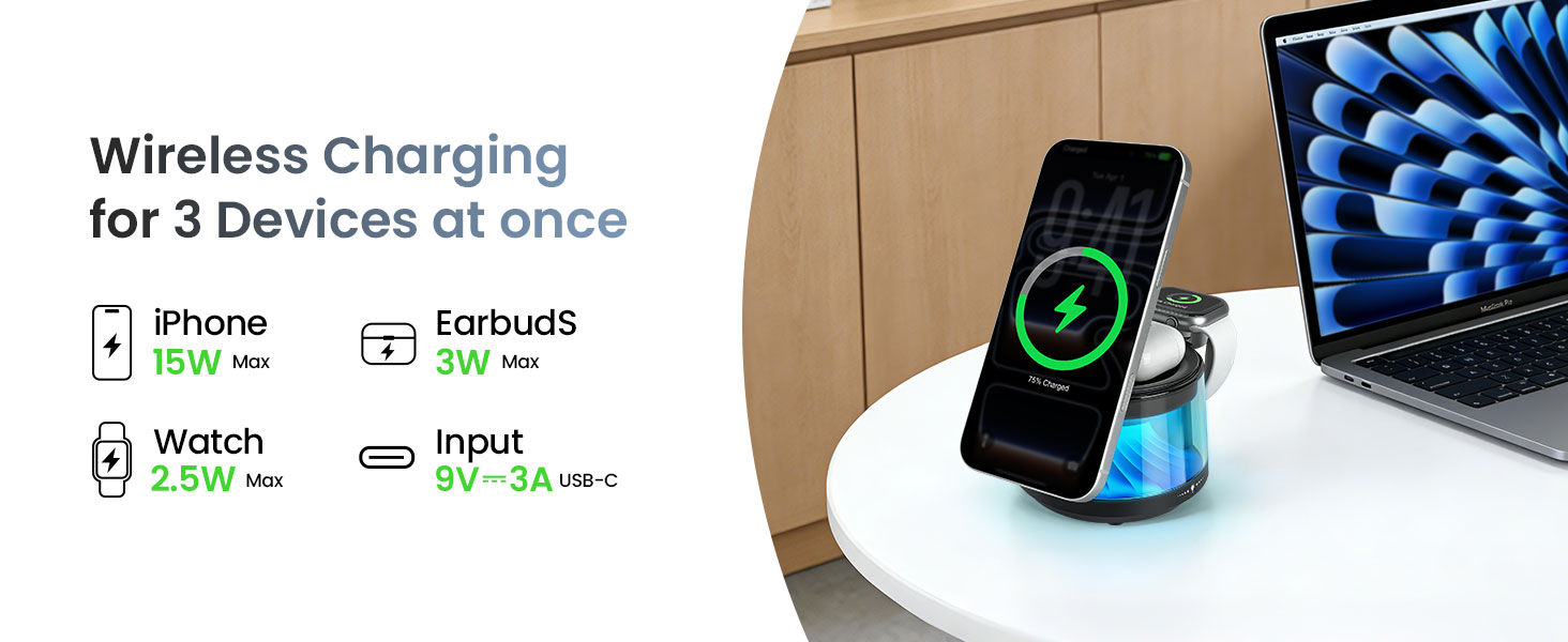 Magsafe Charging Station for 3 Devices