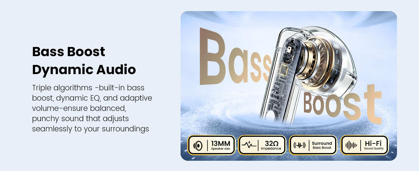 BO-BW41 ENC Wireless Earbuds with Bass Boost Dynamic Audio