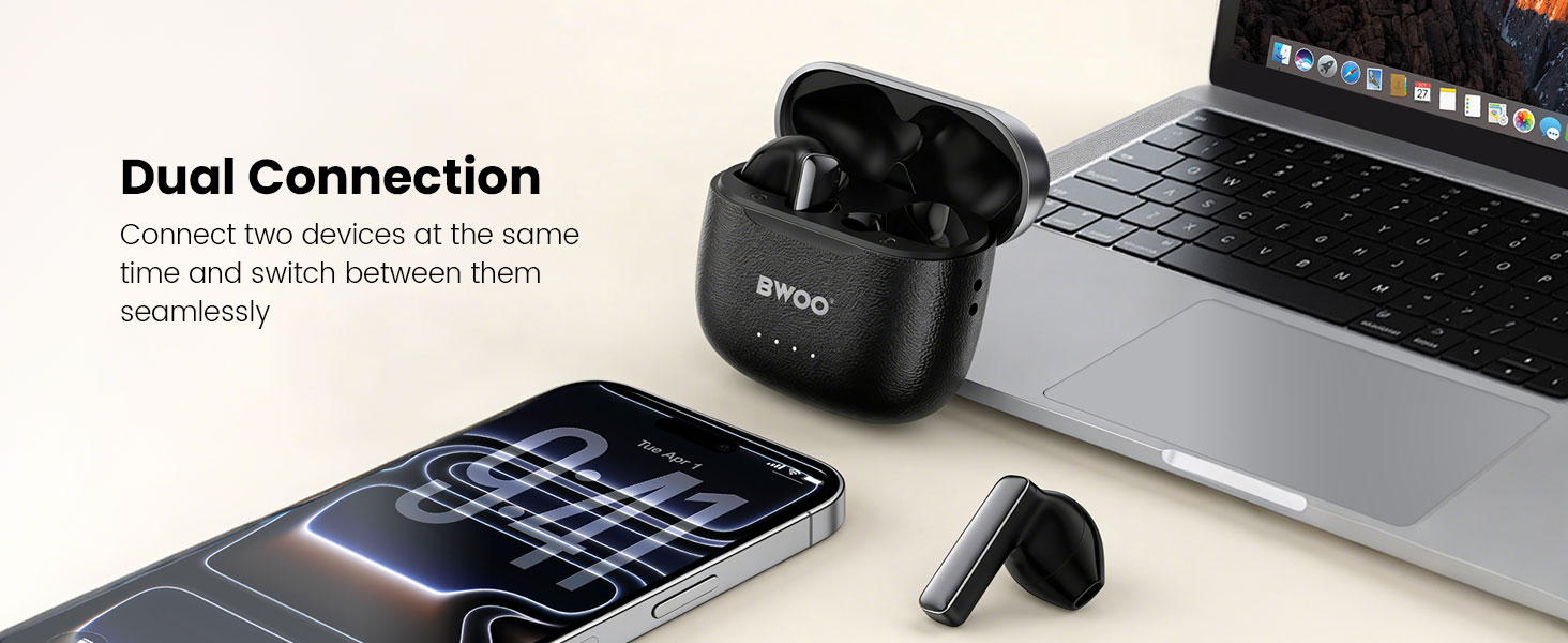 BO-BW41 ENC Wireless Earbuds support Dual Connection
