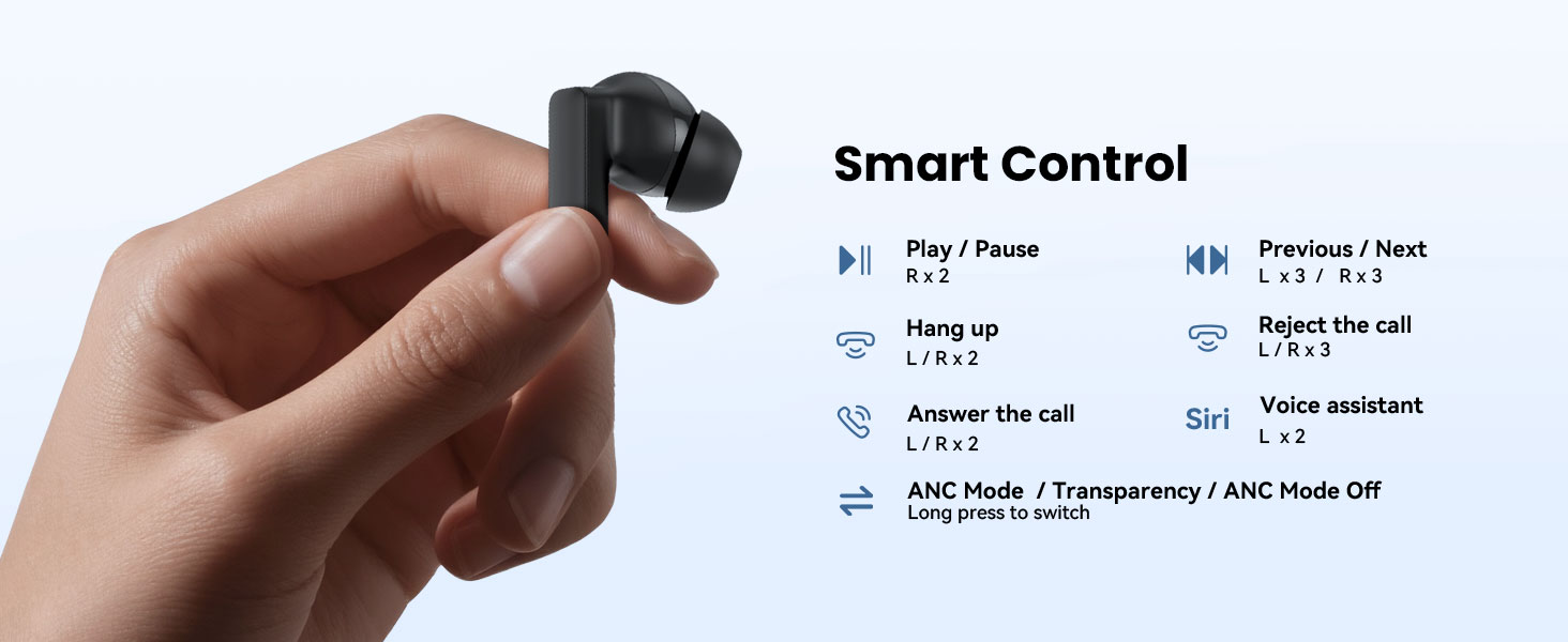 BO-BW40 ANC Wireless Earbuds with Smart Control