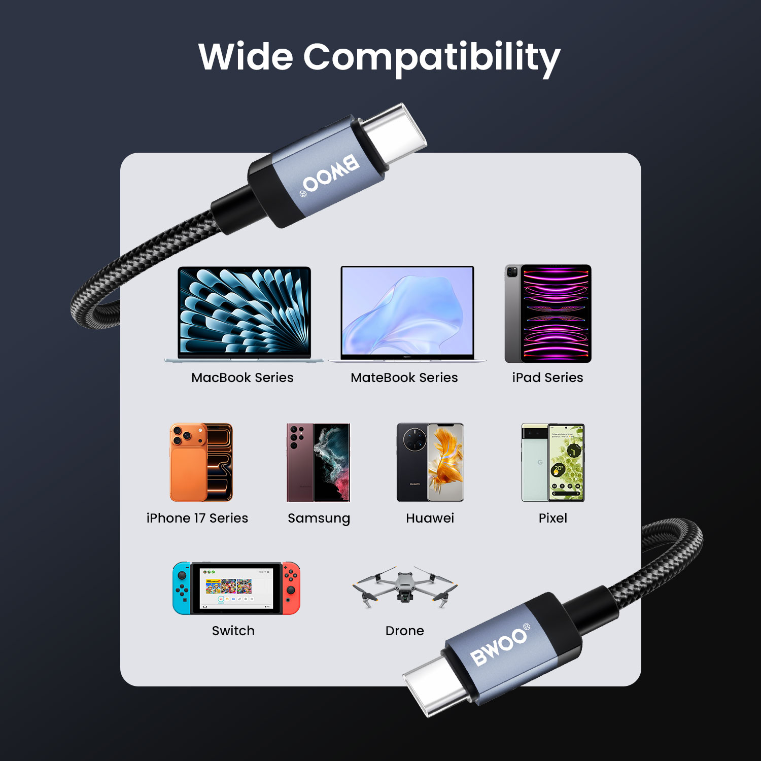 BO-X401CC USB-C Cable with Wide Compatibility
