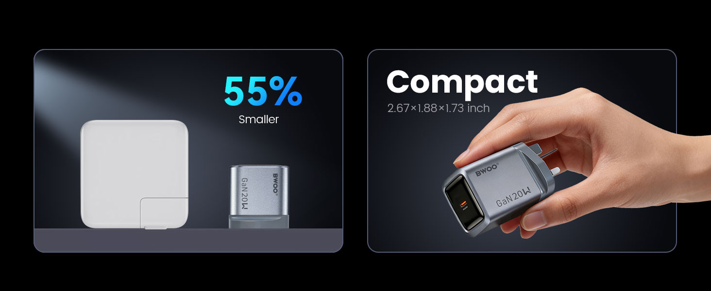 BO-CDA259 20W USB-C Charger with Mini Size