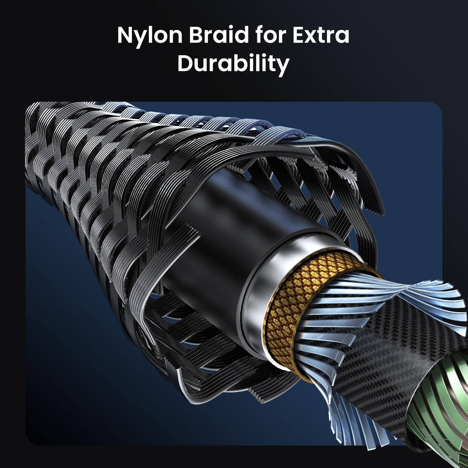 BO-X401L Durable Nylon Braid Lightning Cable