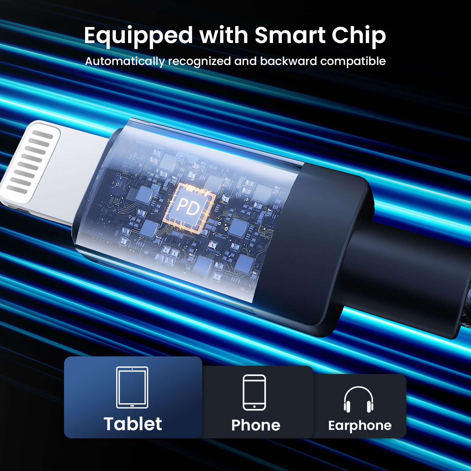 BO-X401L 15W Lightning Cable with Smart Chip