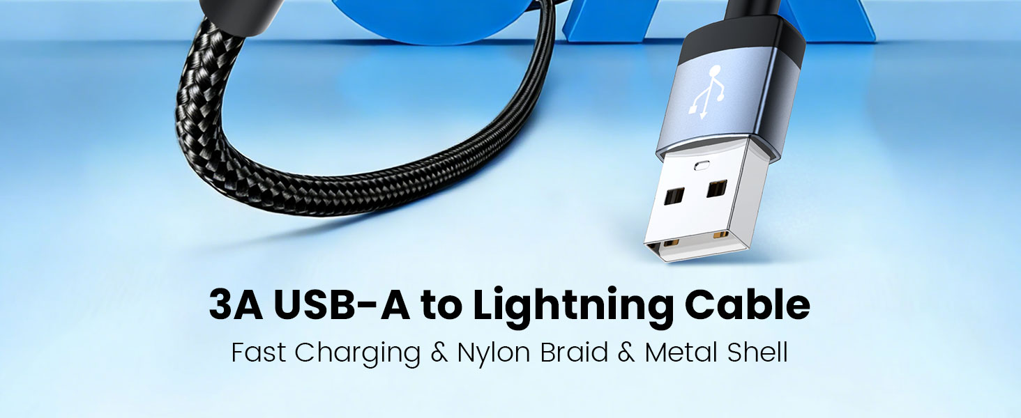 BWOO 3A USB-A to Lightning Cable
