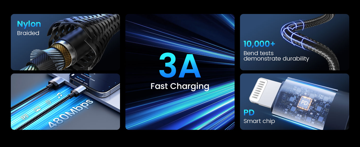 BO-X401L 15W Lightning Cable Features