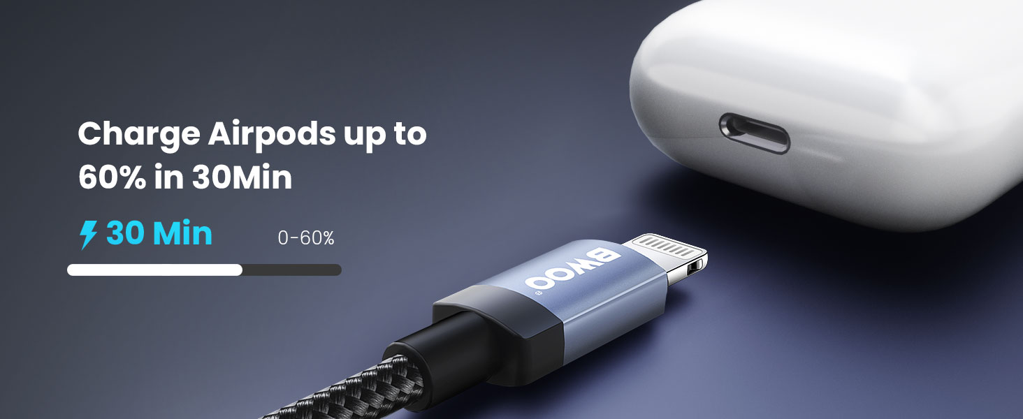 BO-X401L 15W Lightning Cable for Airpods