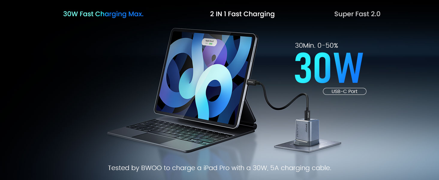BO-CDA261 Dual-Port GaN Charger 30W