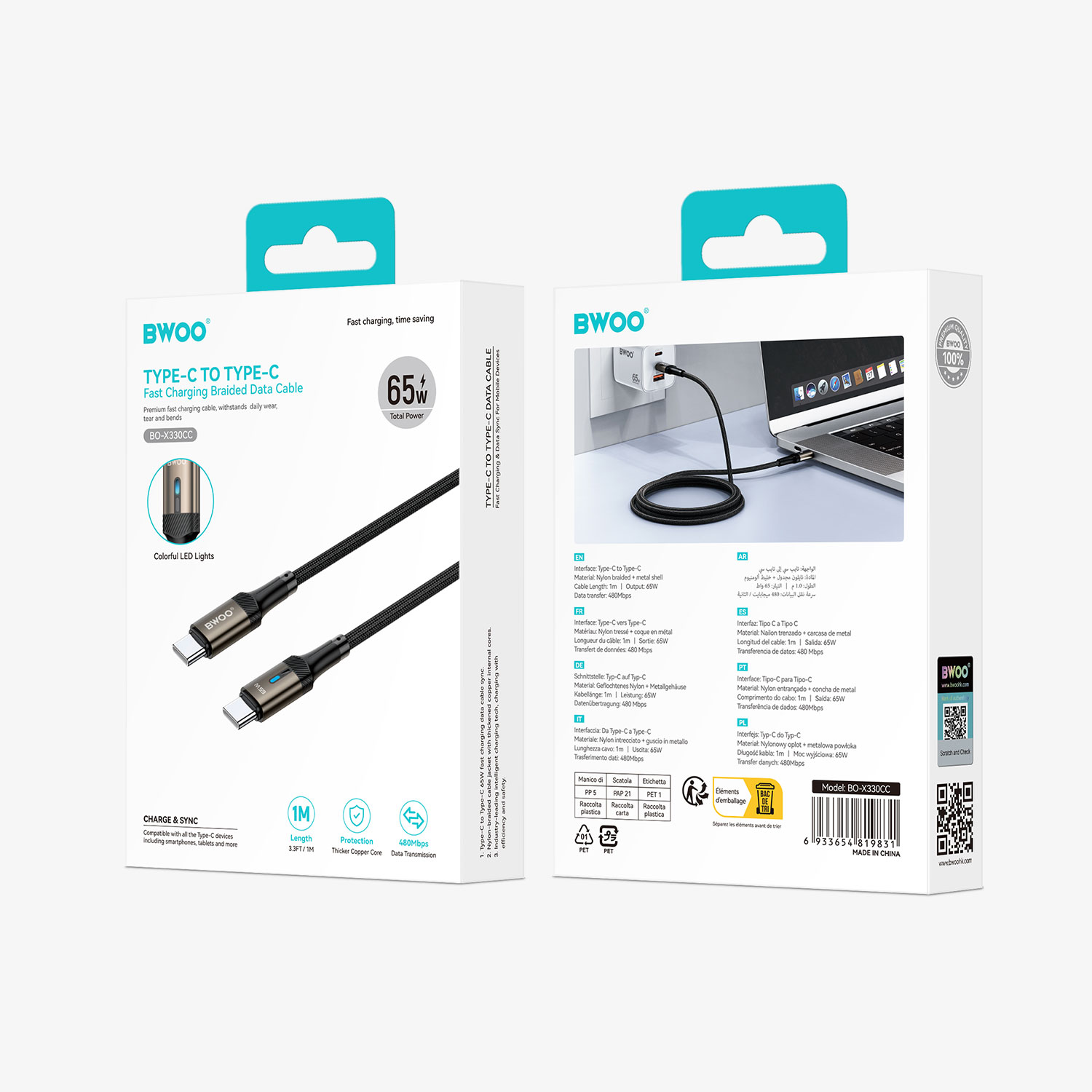BO-X330CC 65W USB-C Cable Package