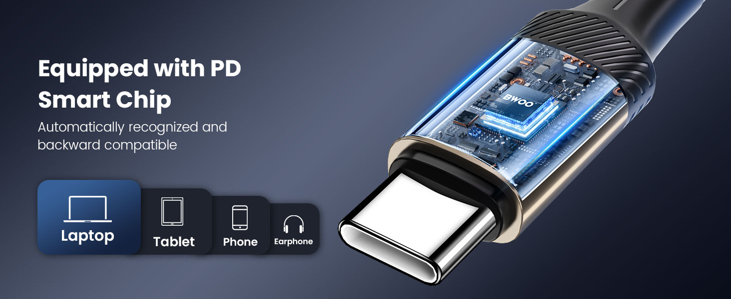 BO-X330C USB-A to USB-C Cable Equipped with Smart Chip