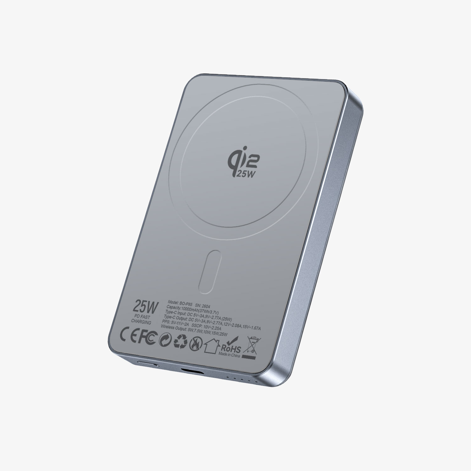 BWOO 25W Qi2.2 Magnetic Power Bank with 10000mAh Capacity