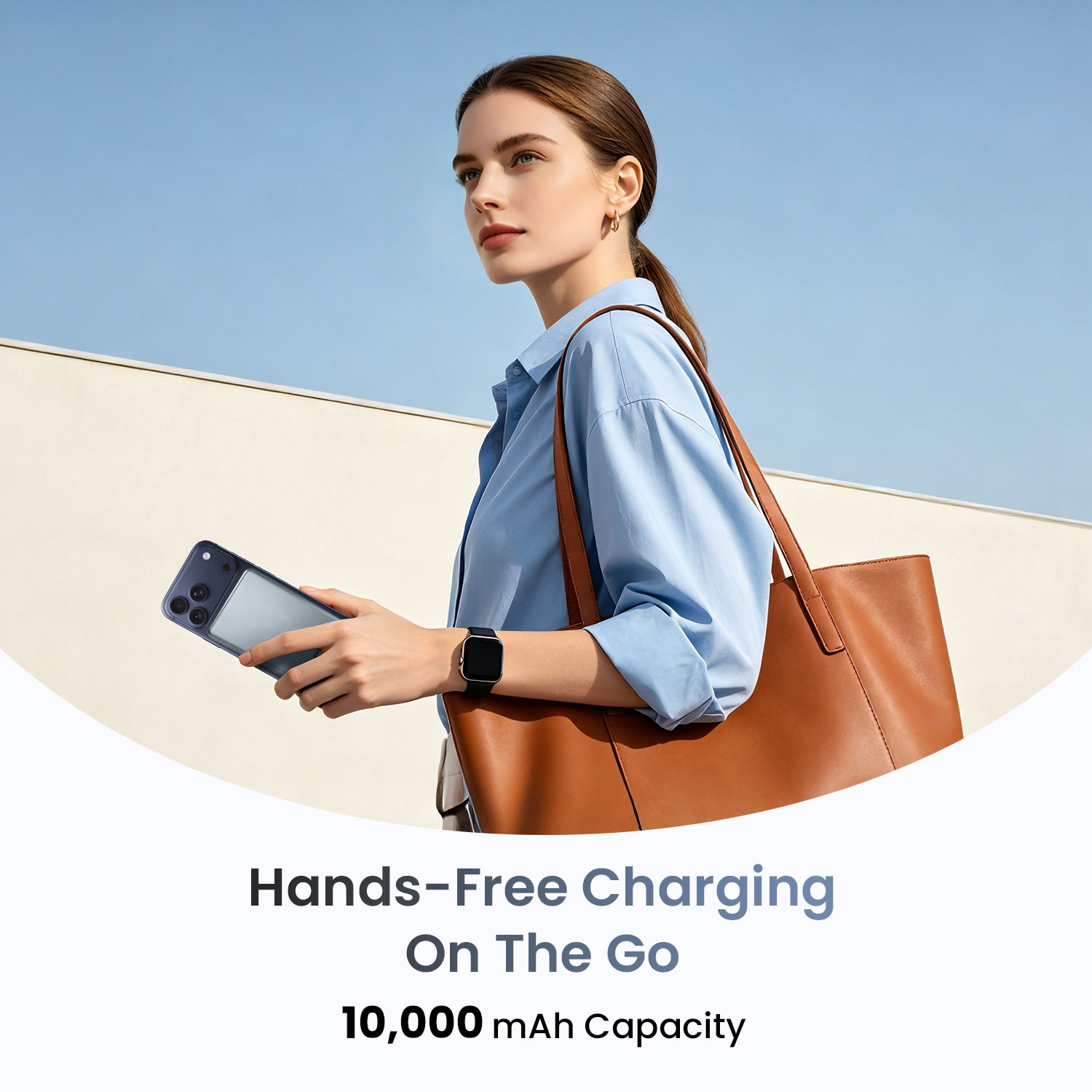 Hands-free Magnetic Wireless Charging with BWOO Power Bank
