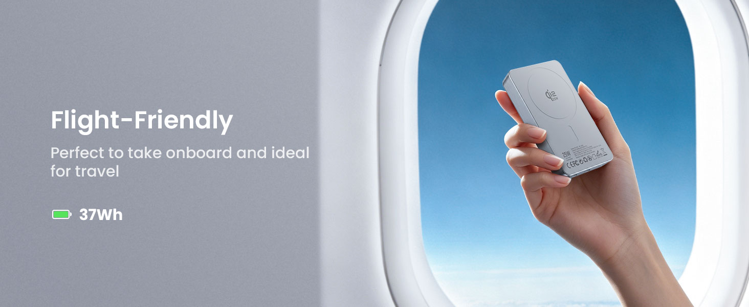 BWOO Travel-friendly 10000mAh Magnetic External Battery