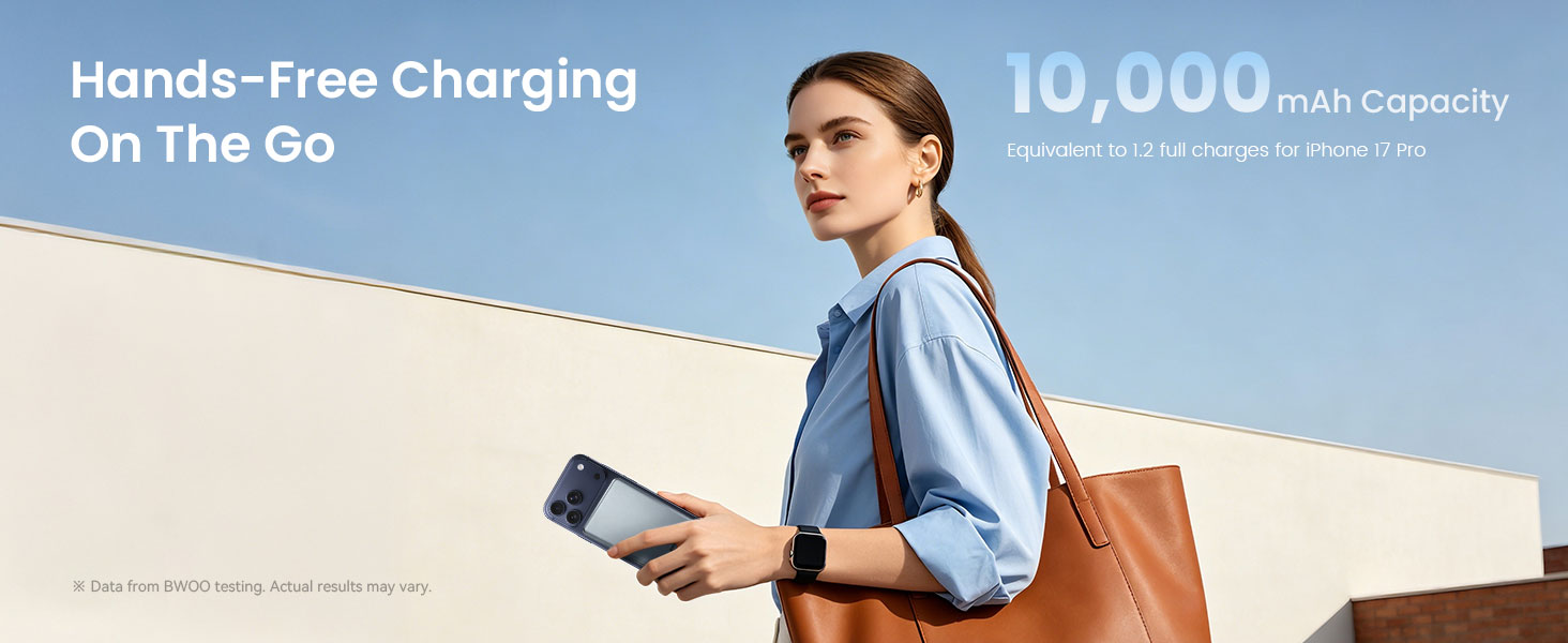 Slim and Compact BWOO Magnetic Power Bank for Portability