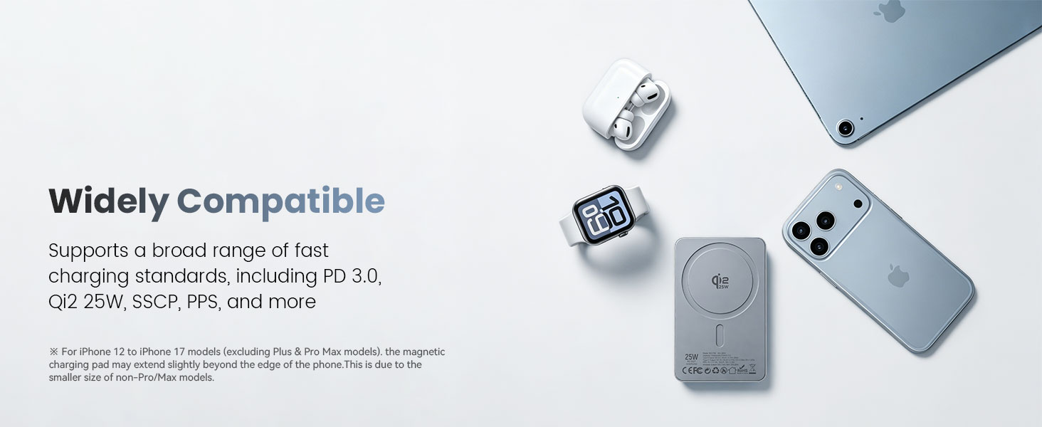 BWOO Qi2.2 Power Bank with Wide Compatibility