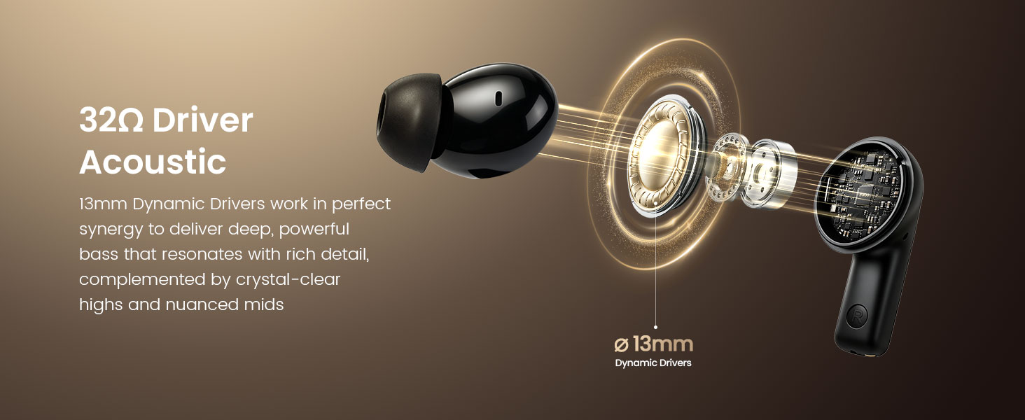 BWOO Wireless Earbuds with Smart ANC Mode