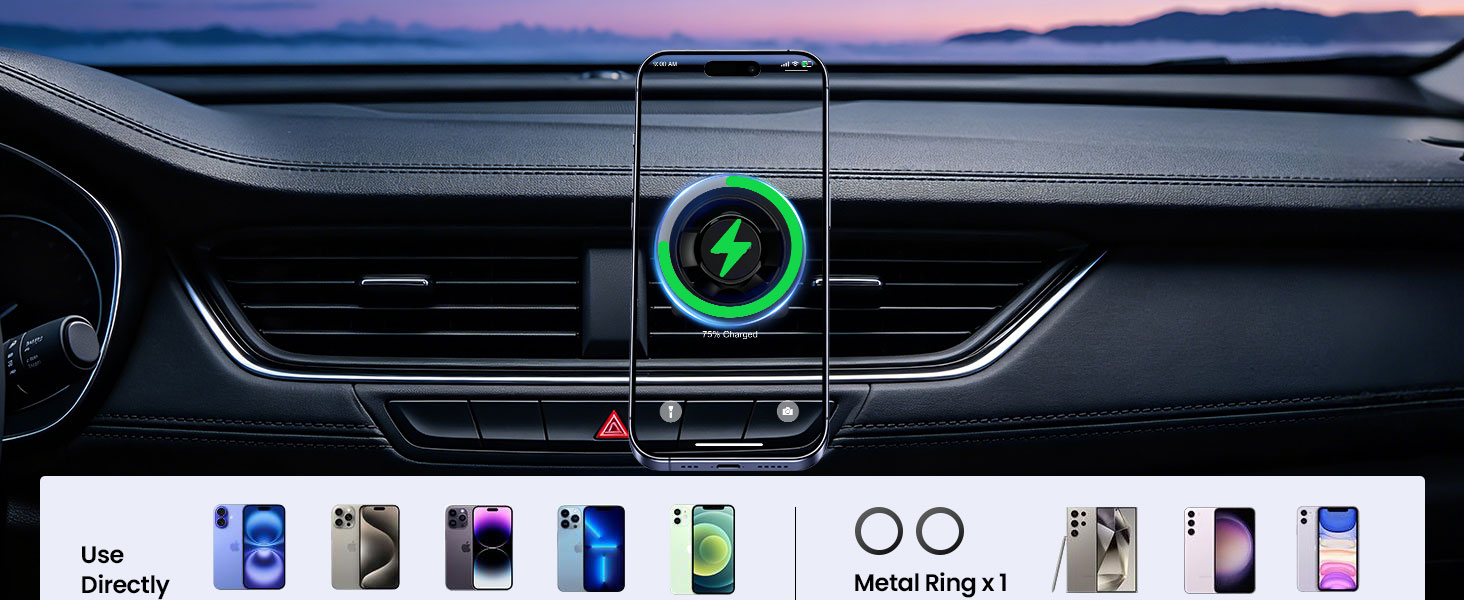 BWOO Car Phone Holder Compatible with iPhone 17