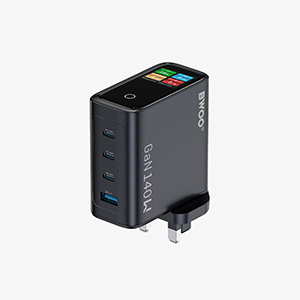 BWOO 140W 4 Ports GaN Smart Display Charger UK Plug
