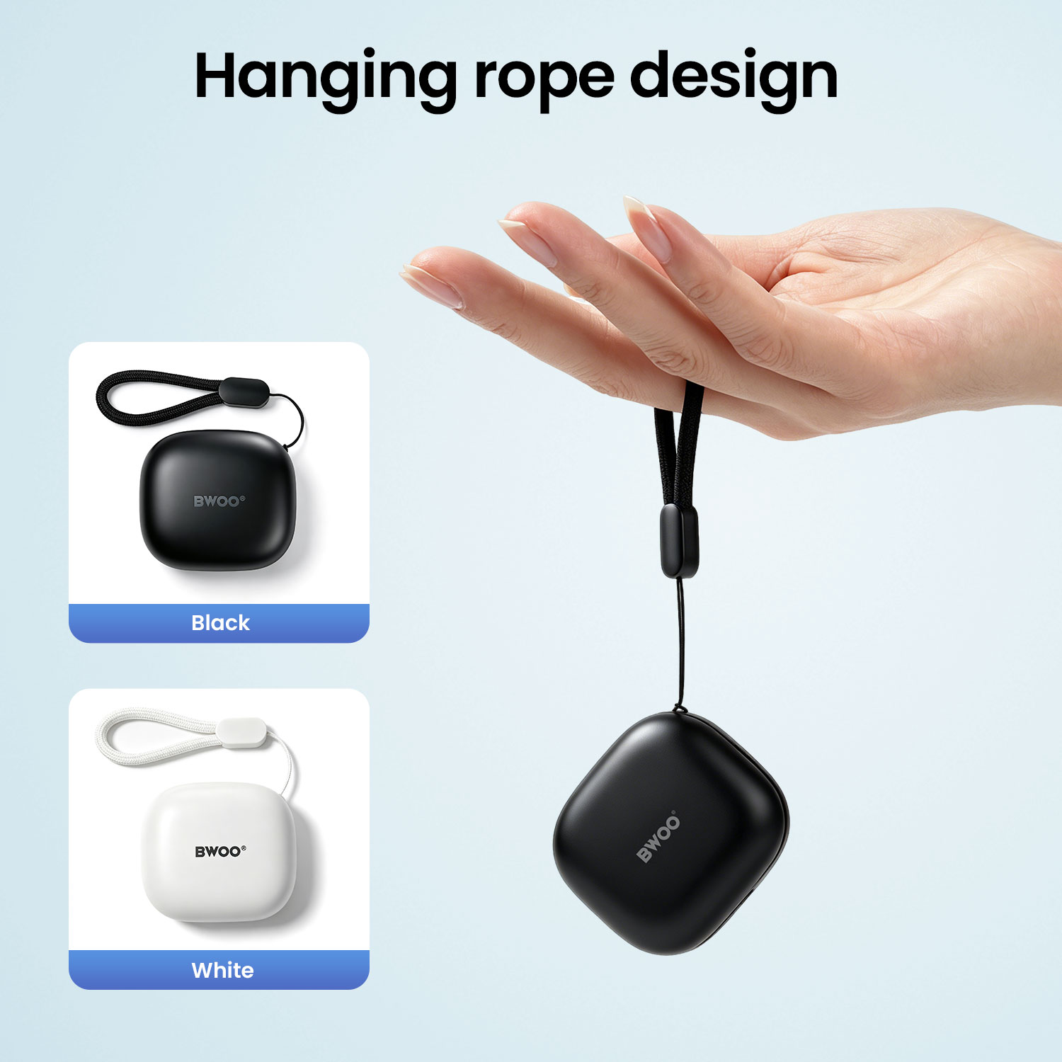 BWOO ANC Earphones with Hanging Rope Design