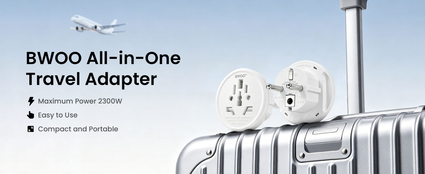 BWOO all-in-one travel adapter for EU
