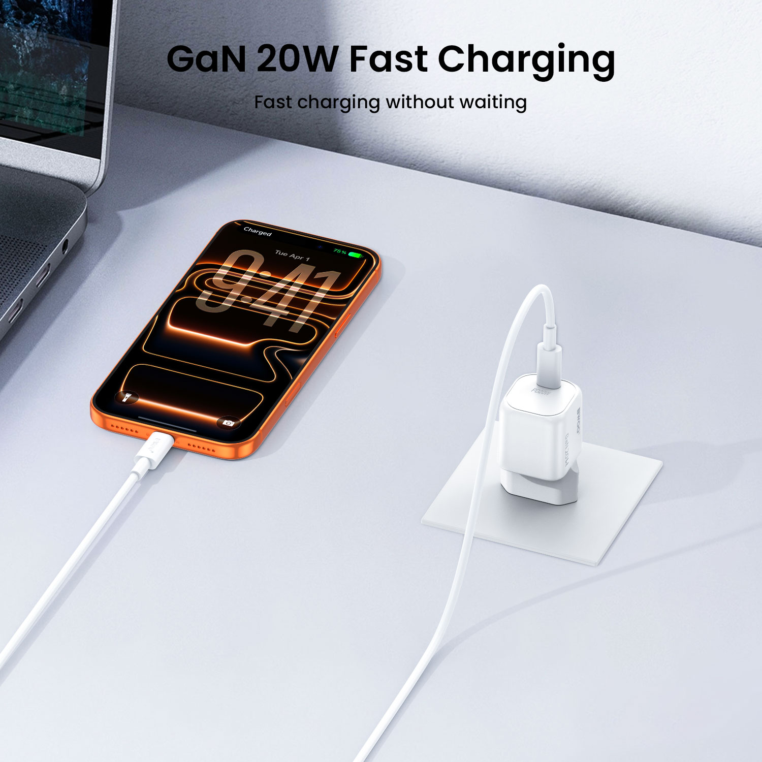 BWOO GaN 20W charger with a USB-C port