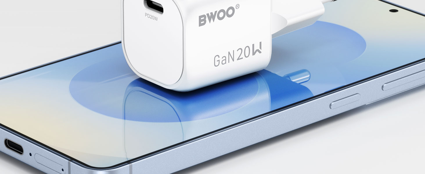 BWOO GaN 20W charger for iPhone