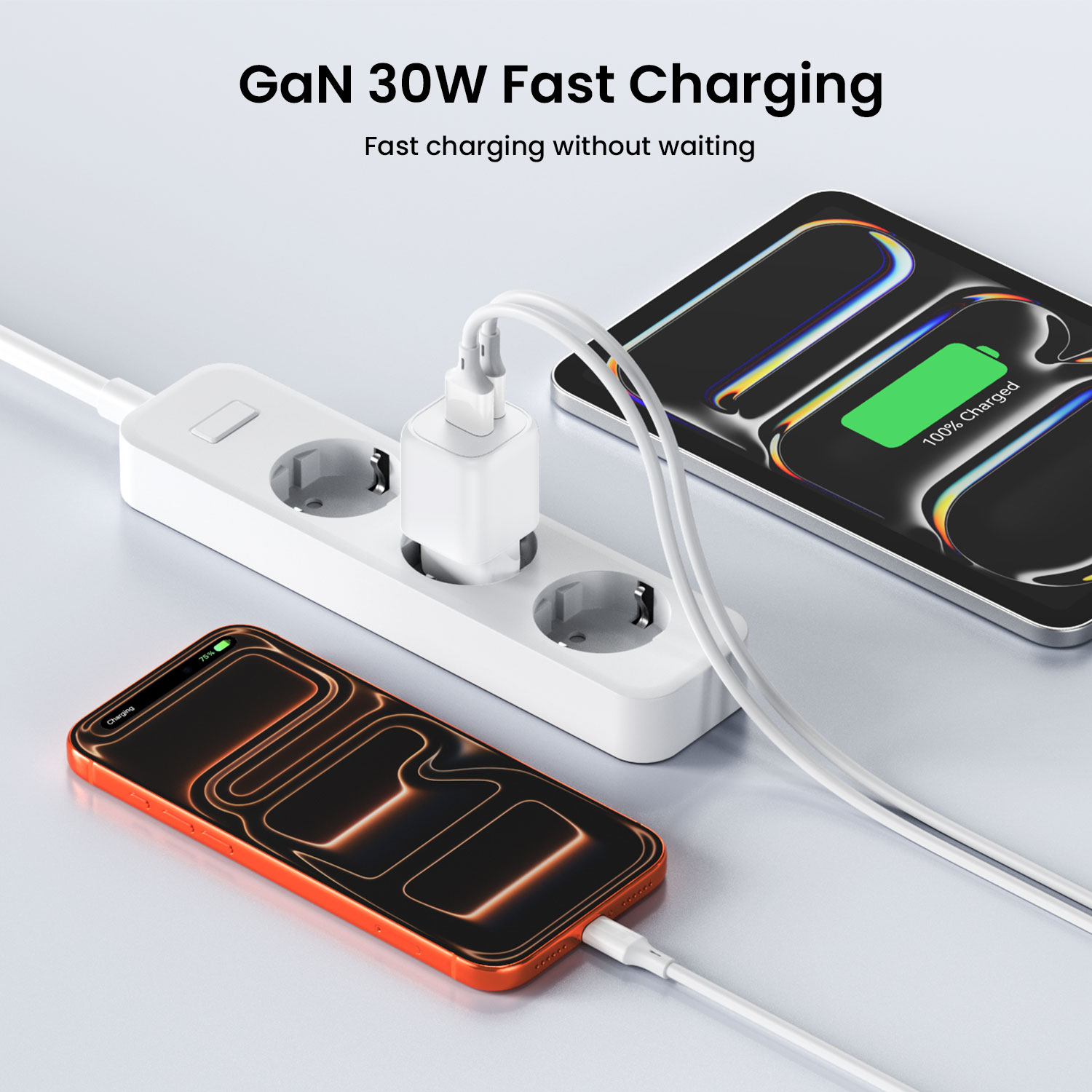 BWOO 30W PD charger for iPhone Galaxy iPad and other devices