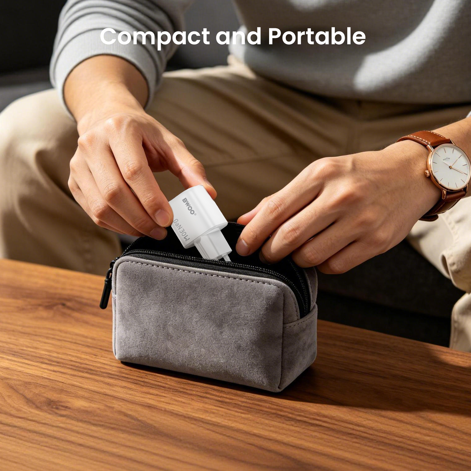 BWOO portable gan charger for carrying out