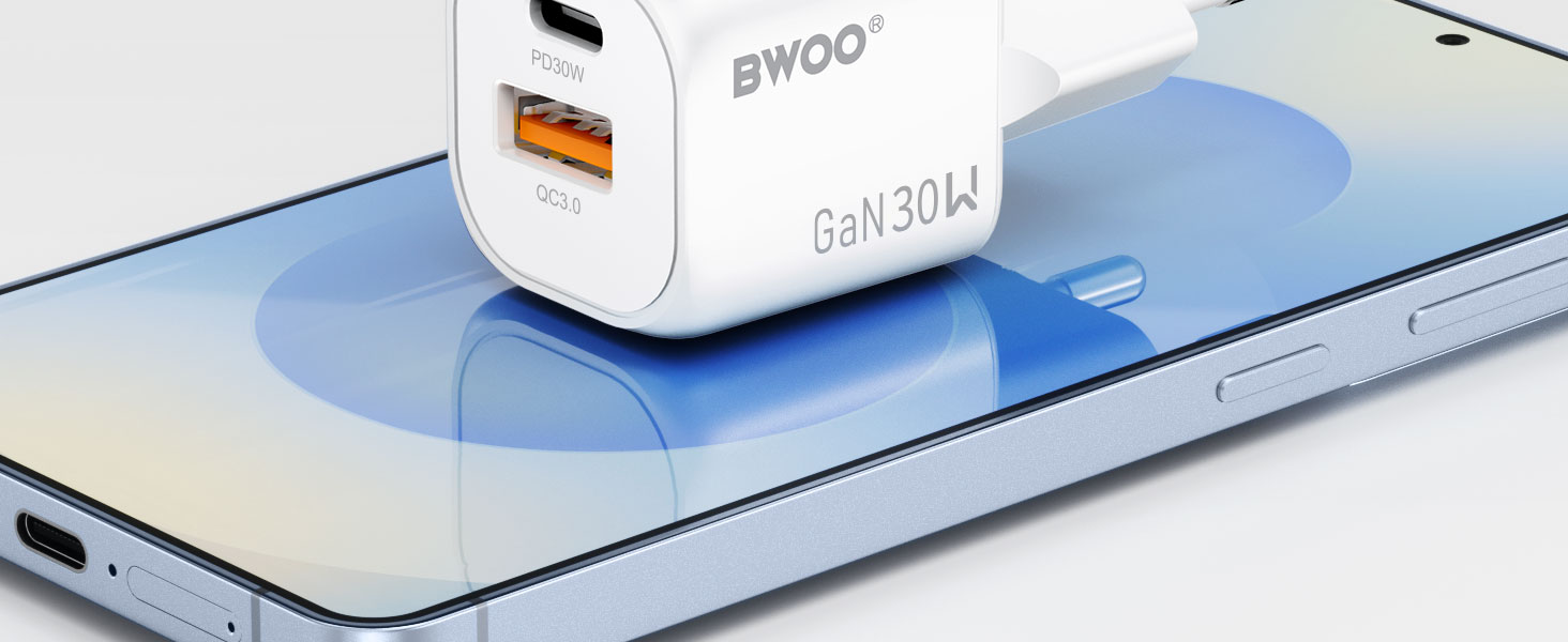 BWOO 30W USB-C charger for smartphones tablets and accessories