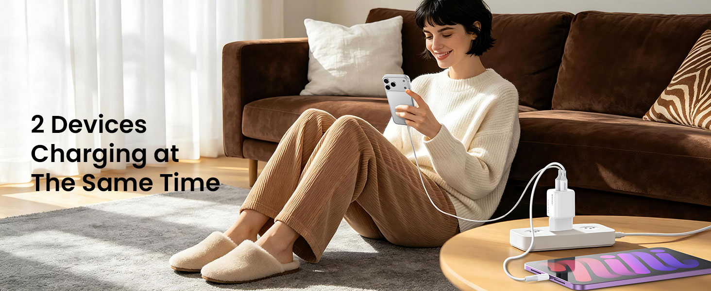 BWOO dual ports USB-C charger