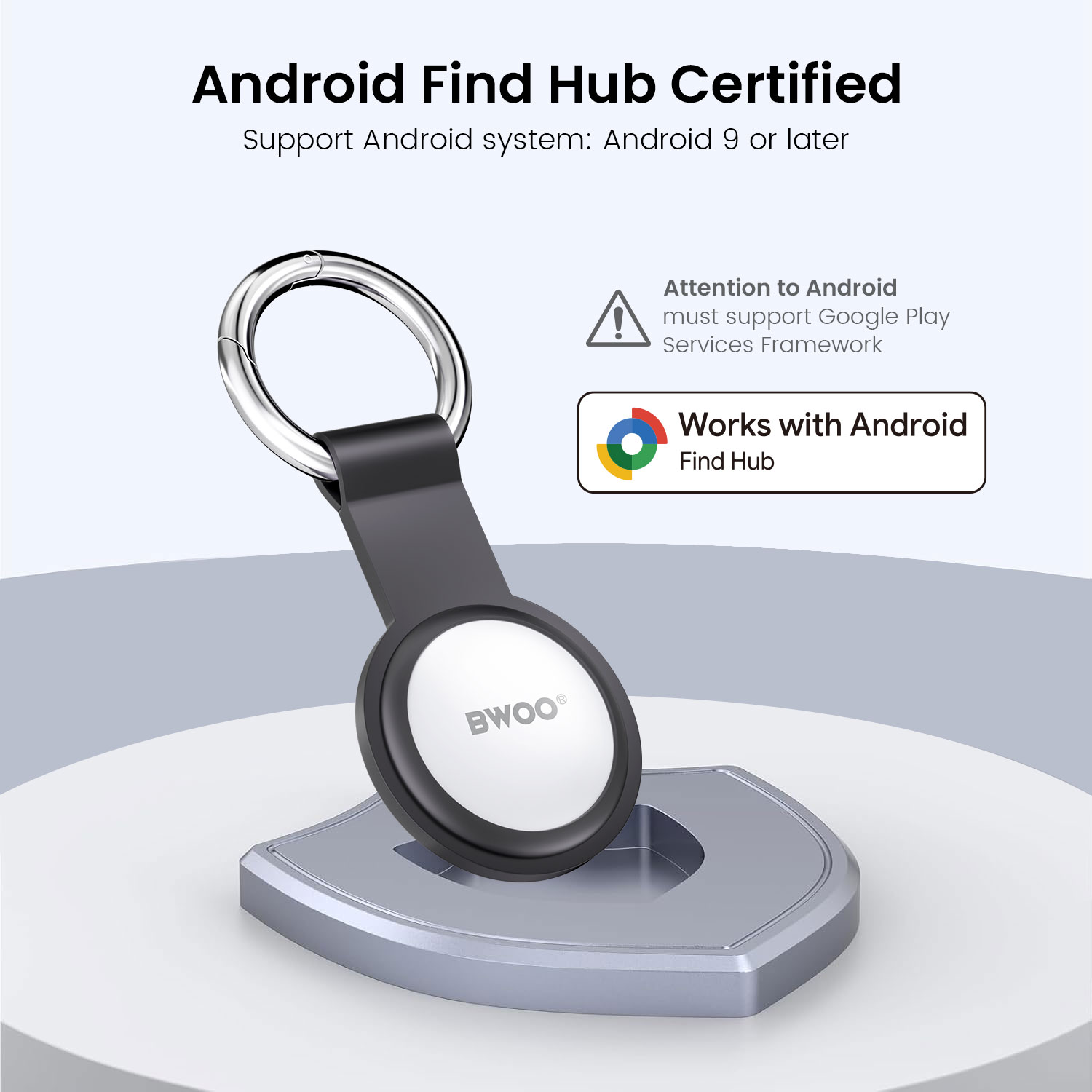 BWOO Smart Tracker Tag for Android Find Hub