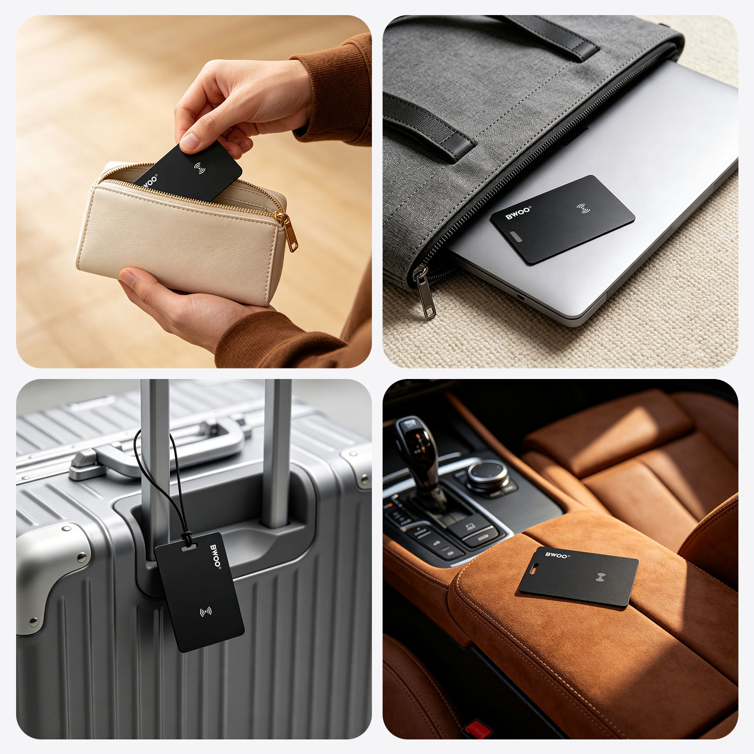 BWOO Smart Tracker Card for Wallets