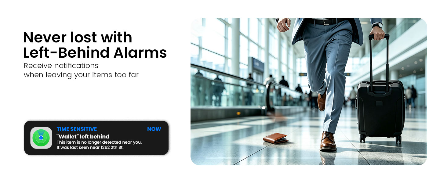 BWOO Smart Tracker Card with Left-Behind Alerts