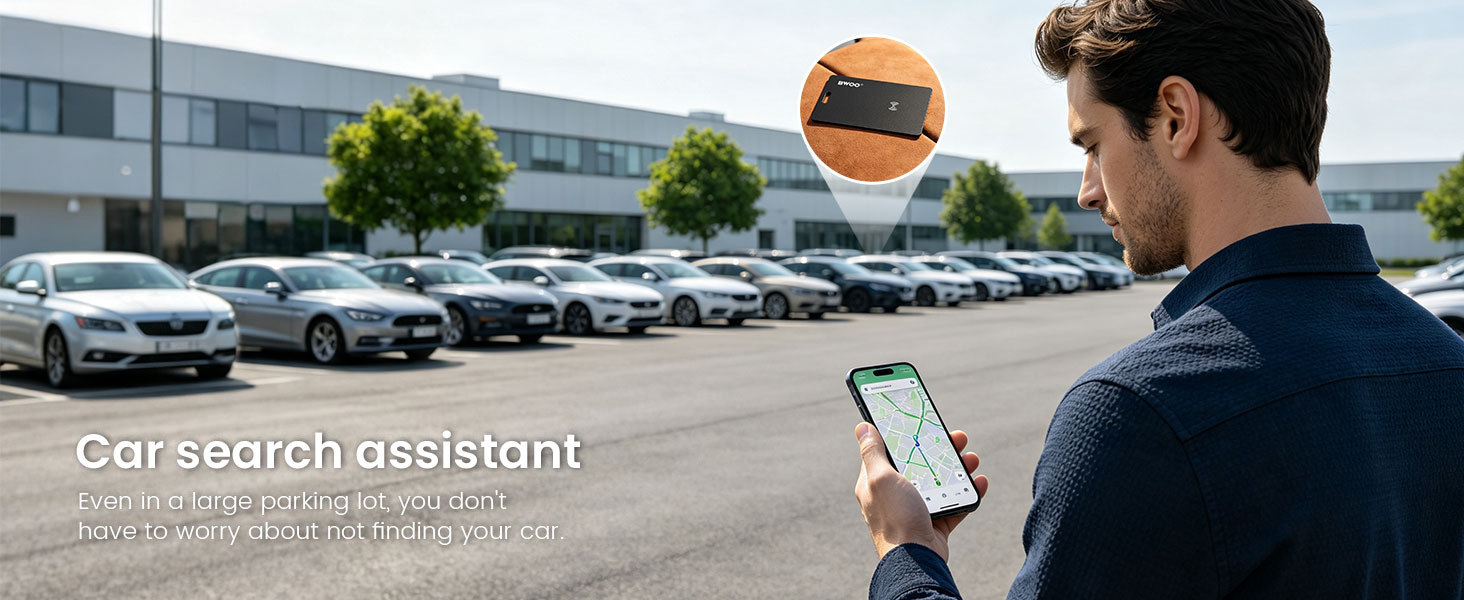 BWOO Tracker Card for Car Searching