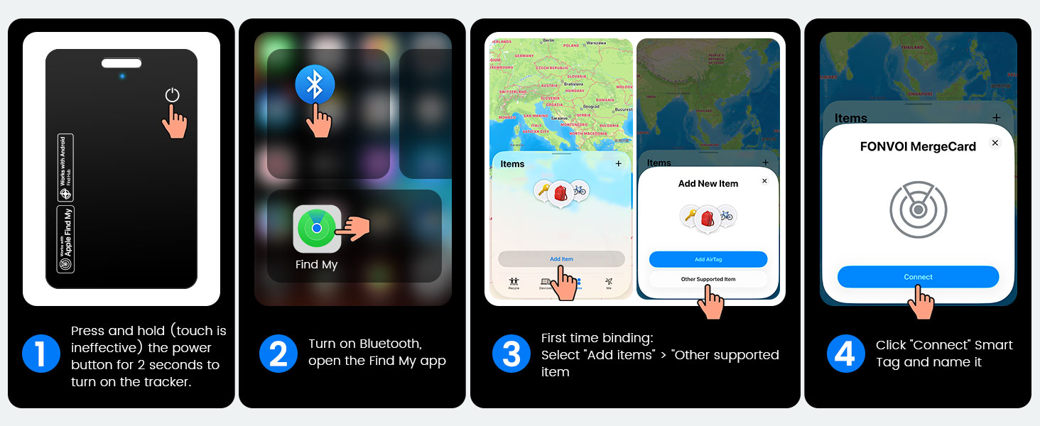 BWOO Tracker Card with Close-Range Sound Finding