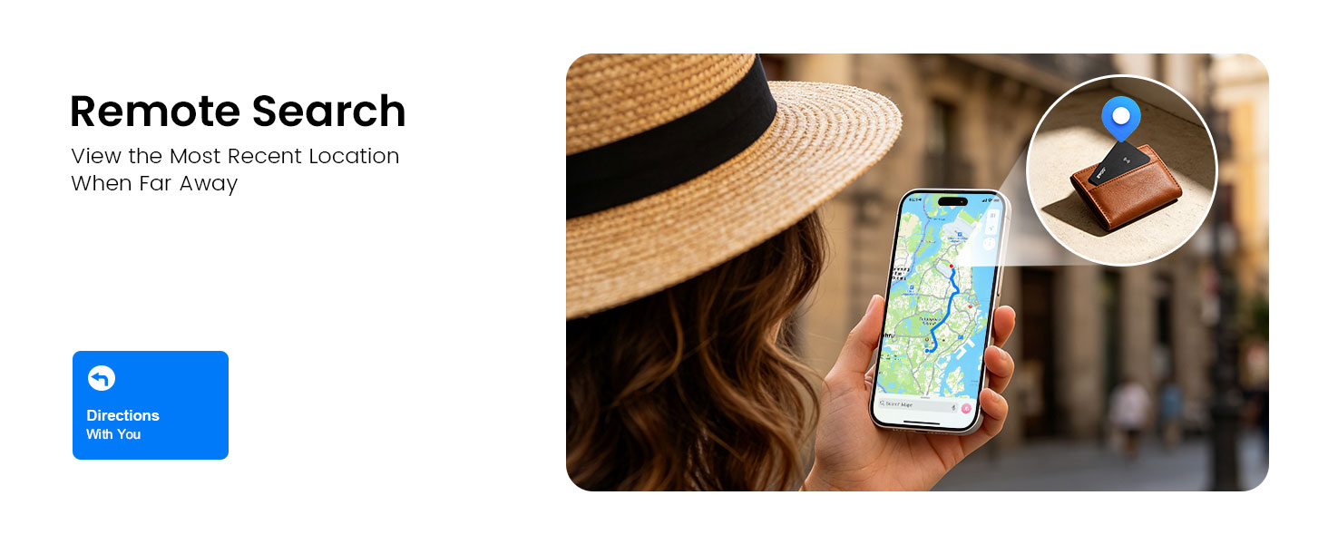 Wallet Tracker Card with Remote Location Tracking